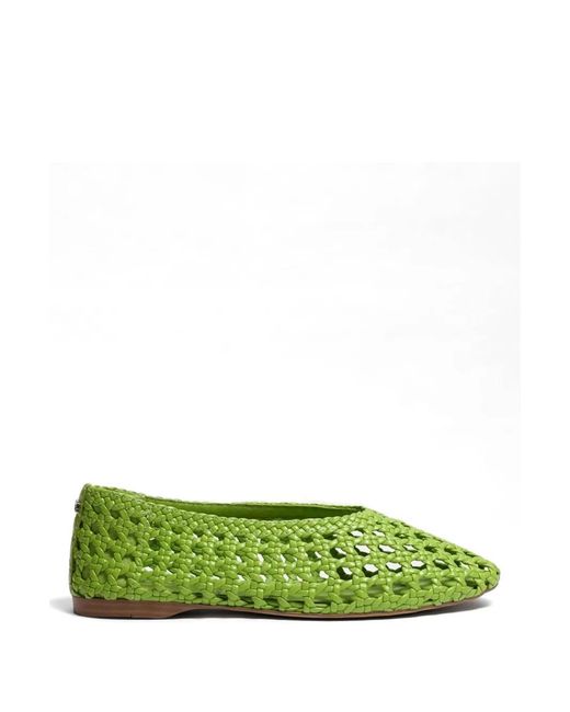 Sam Edelman Green Woven Flats