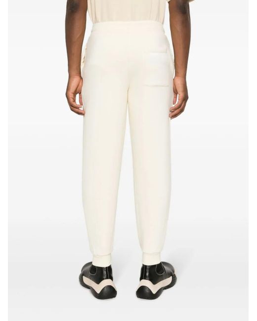 AMI White Logo-patch Drawstring Track Pants