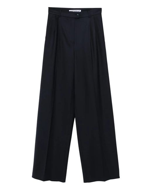 Pleated-front tailored trousers MEDEA de color Blue