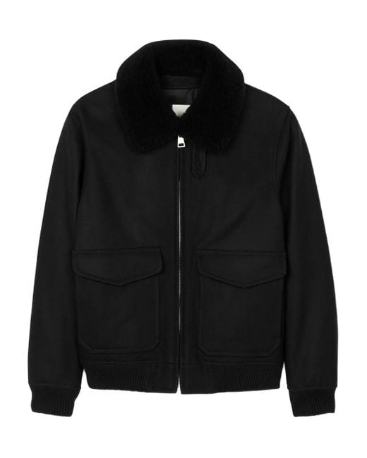 Giacca Con Colletto di Sandro in Black da Uomo