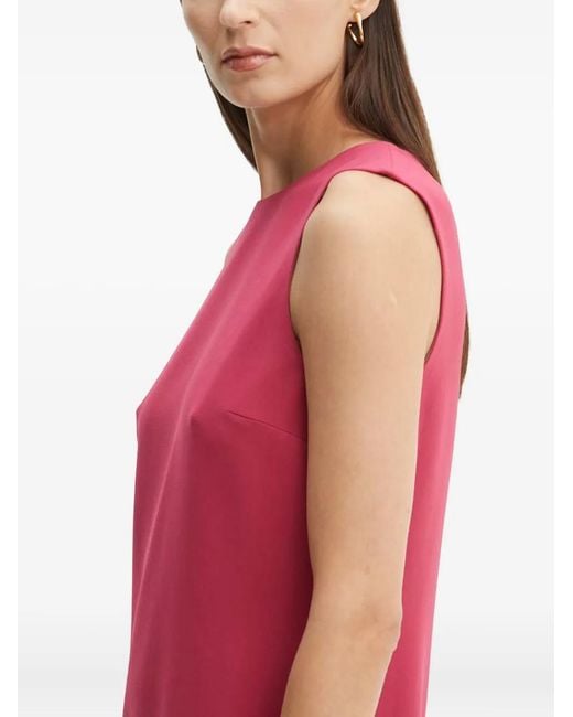 Theory Red Crew-Neck Mini Dress