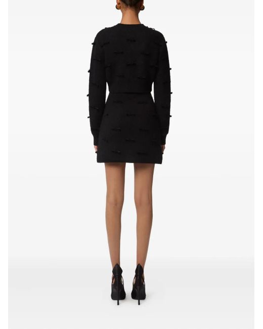 Nina Ricci リボン ミニスカート Black