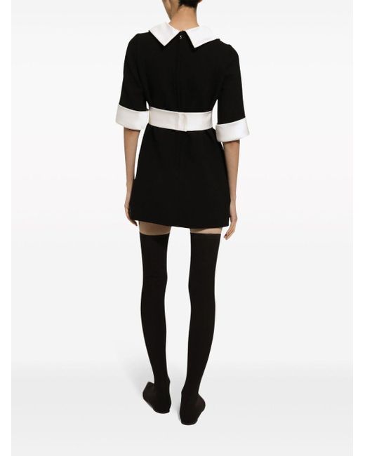 Dolce & Gabbana Wollen Mini-jurk in het Black