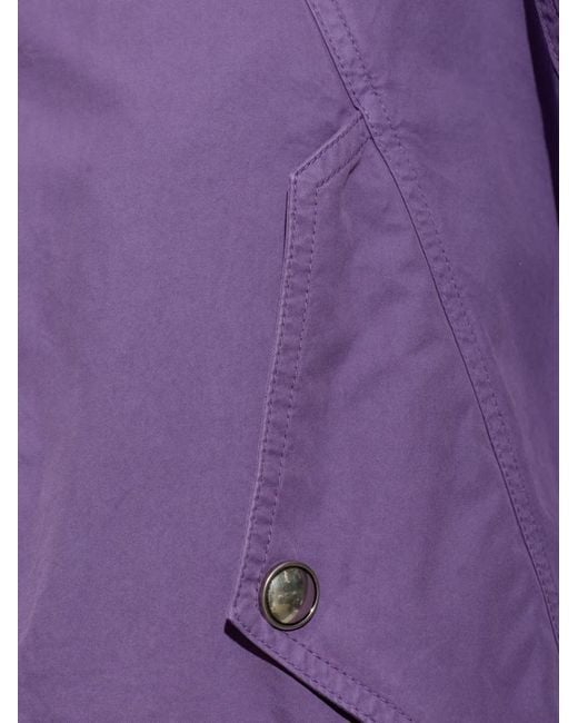 Versace Purple Medusa Embroidered Zip-Up Jacket