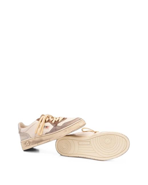 Autry Pink Super Vintage Lace-Up Sneakers for men