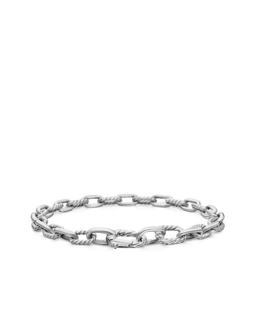 David Yurman White Sterling Dy Madison Chain Bracelet (6Mm) for men