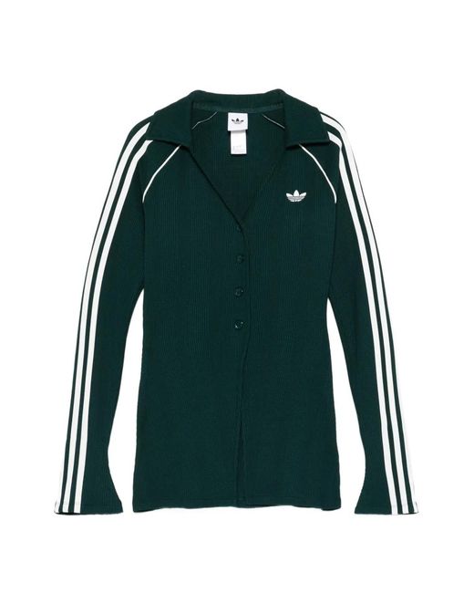 Adidas Green Caraco À Boutonnière Devant