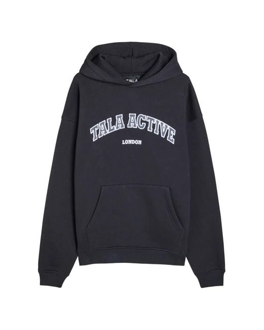 Tala Black Logo-Print Hoodie