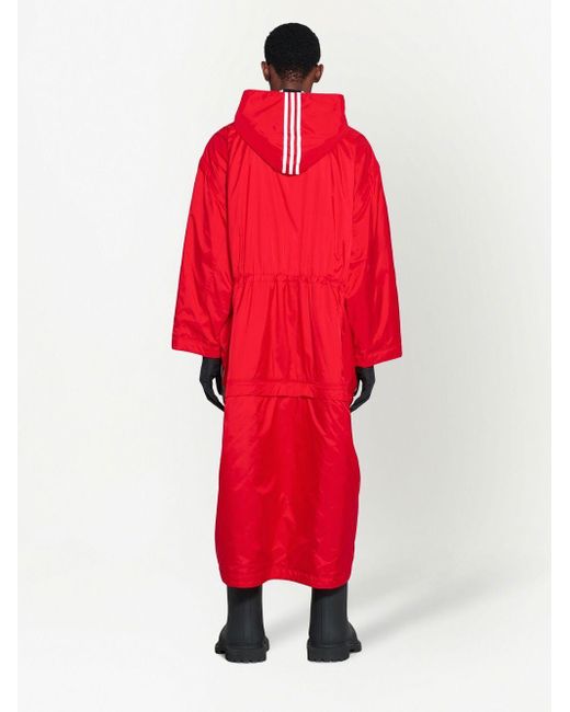 Balenciaga X Adidas Detachable Parka Coat in Red for Men | Lyst UK
