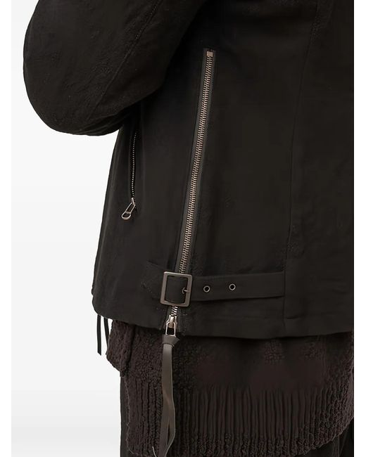 The Viridi-anne Black Zip-Up Jacket for men
