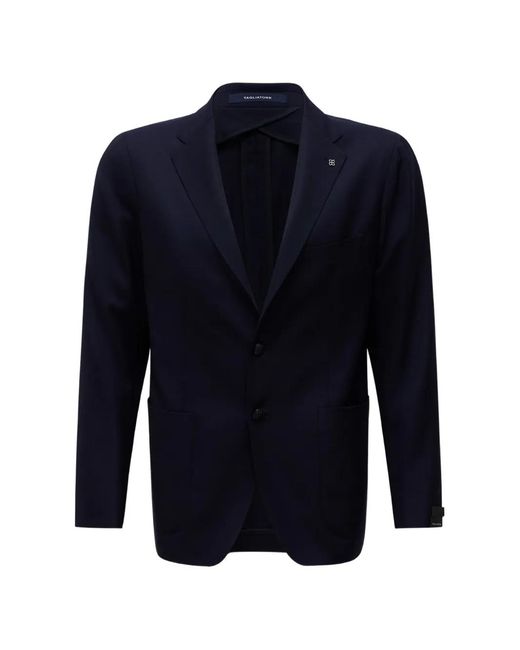 Tagliatore Blue Notched-Lapel Blazer for men