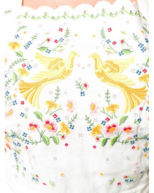 zimmermann carnaby embroidered bird dress Cream Songbird Luna Buttoned Picnic Dress main image 1
