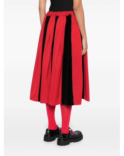 Comme des Garçons Red Bicolor Skirt