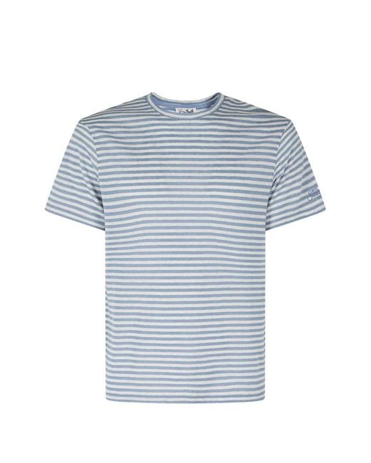 Mc2 Saint Barth Blue Dover Striped T-Shirt for men