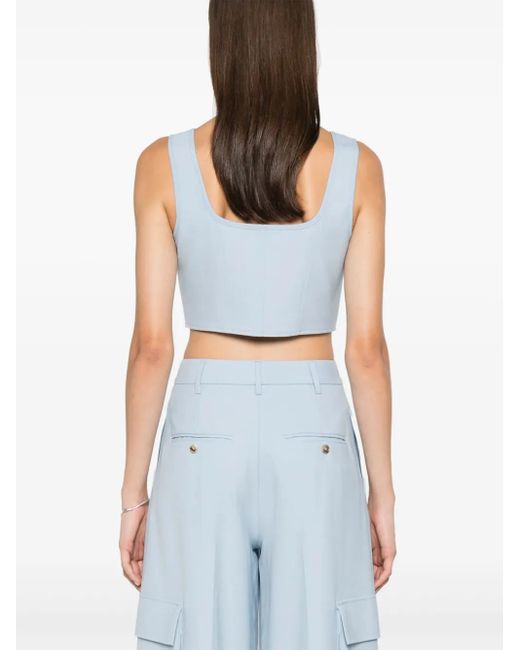 Amiri Blue Zip-Up Corset