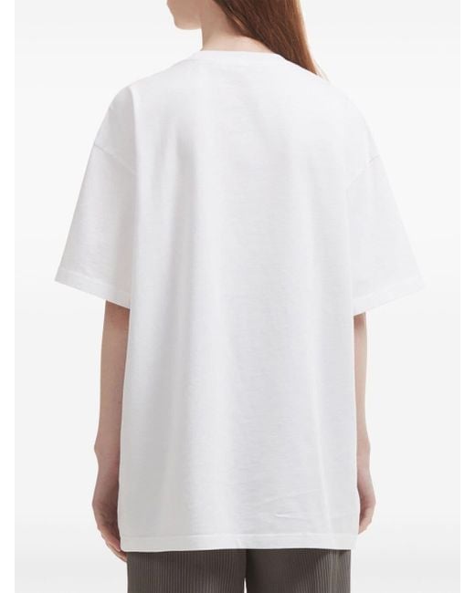 B+ AB White Star-appliquéd Cotton T-shirt