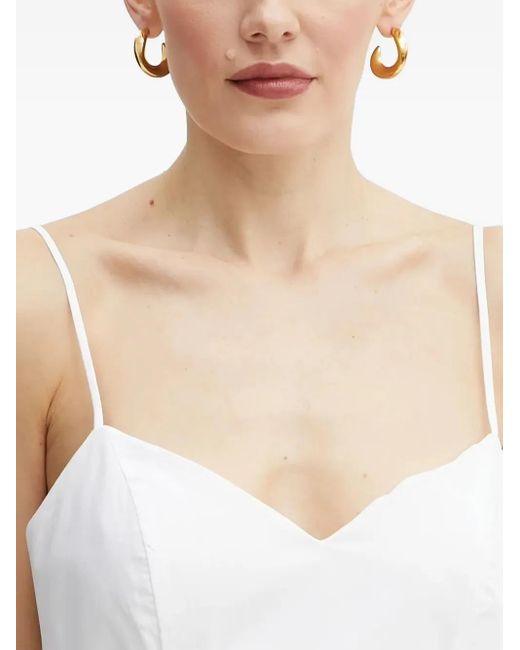 Bardot White Cotton Bubble Mini Dress