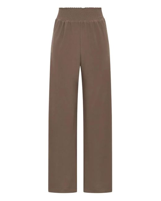 Pantaloni Con Vita Elasticizzata di Maliparmi in Brown