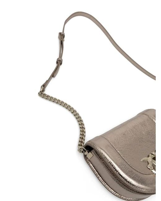 Pinko Gray Love Birds Cross Body Bag