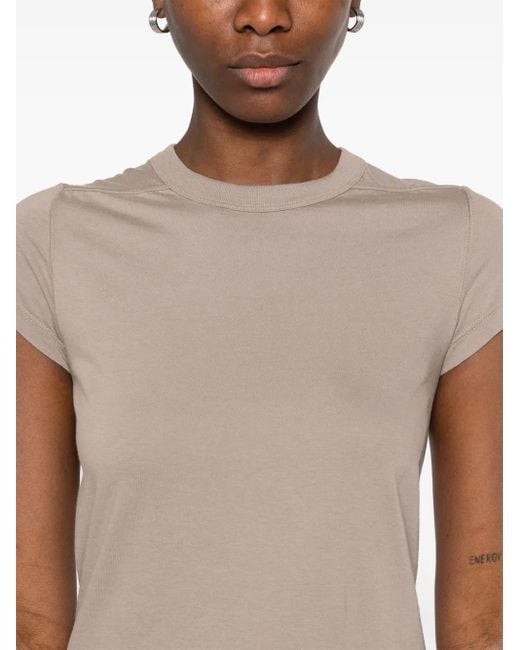 Rick Owens Natural Level Cropped T-Shirt