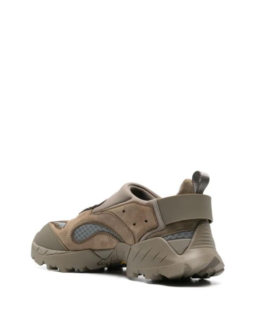 Roa Gray Perforated Suede Panelled Sandals for men