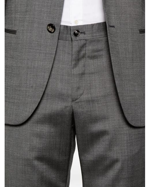 Giorgio Armani Gray Single-Breasted Notch-Lapel Suit for men