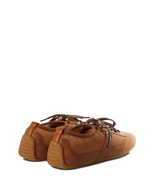 Givenchy Brown Lace-Up Panelled Trainers