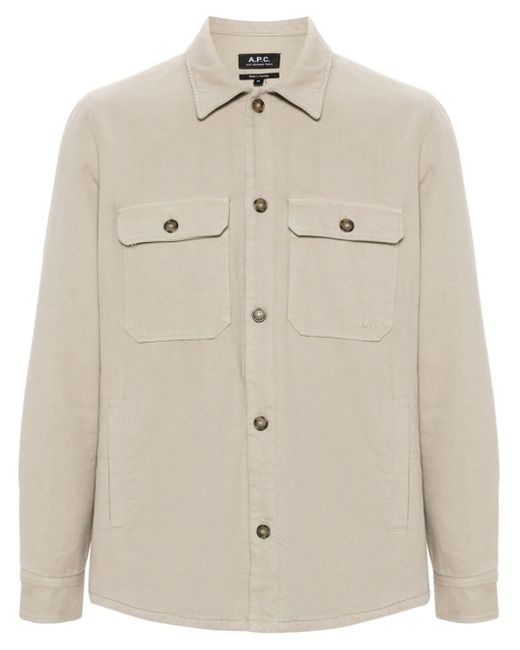 A.P.C. Natural Padded Cotton Shirt Jacket for men