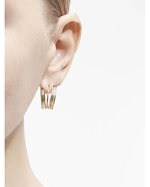 Shihara Metallic 18Kt Stack Hoop 02 Earring