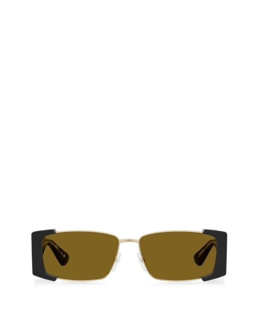 Moschino Green Rectangle-Frame Sunglasses