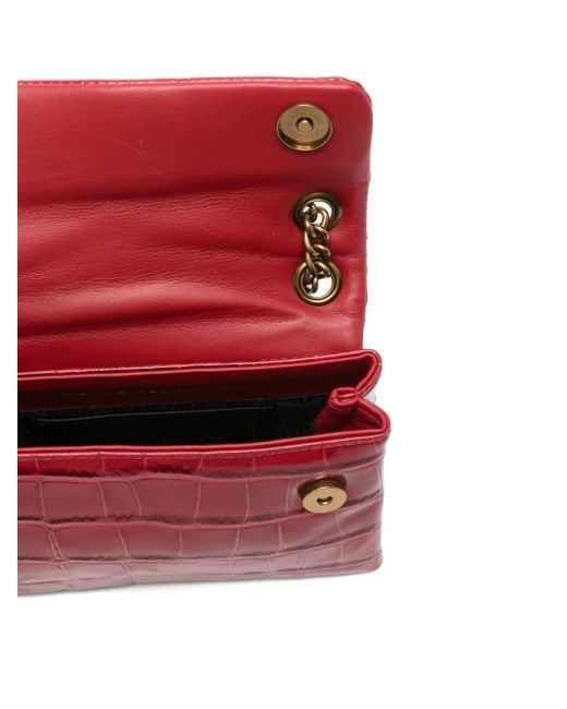 Kurt Geiger クロコパターン ハンドバッグ Red