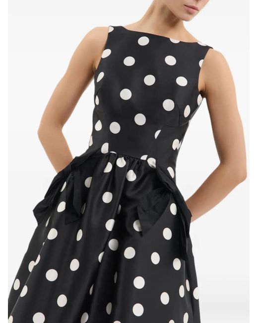 Rebecca Vallance Black Bacio Midi Dress