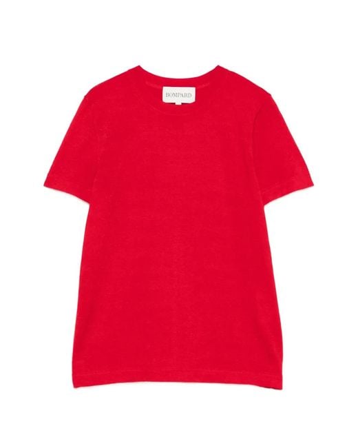 Bompard Red T-Shirt À Encolure Ronde