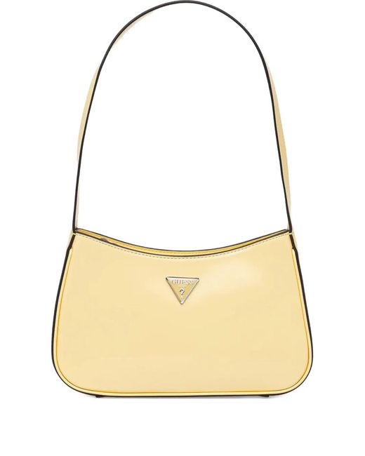 Guess Natural Arnela Triangle-Logo Shoulder Bag