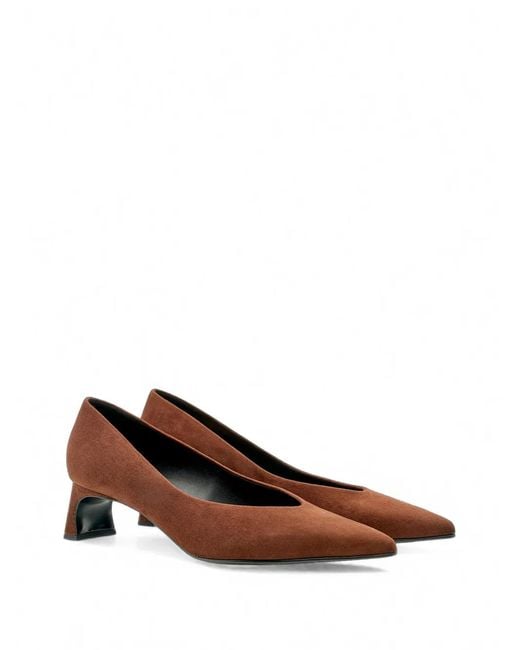 Lottusse Brown Cort Suede Pumps