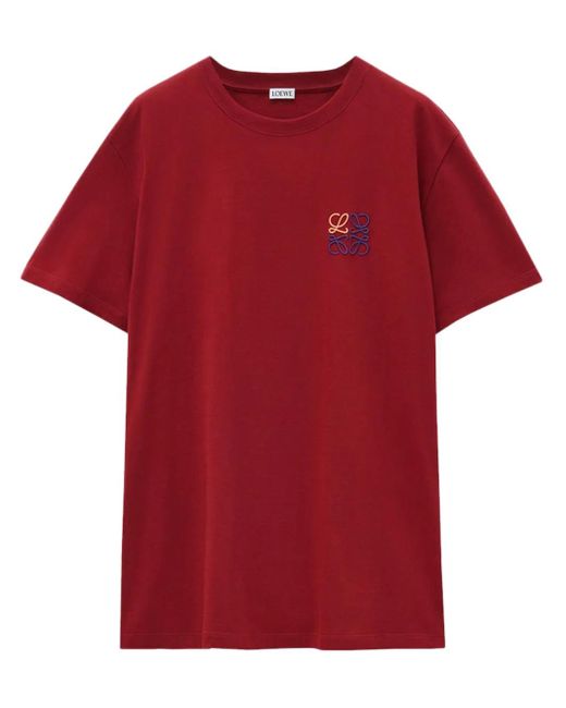 Loewe Red Cotton T-Shirt for men