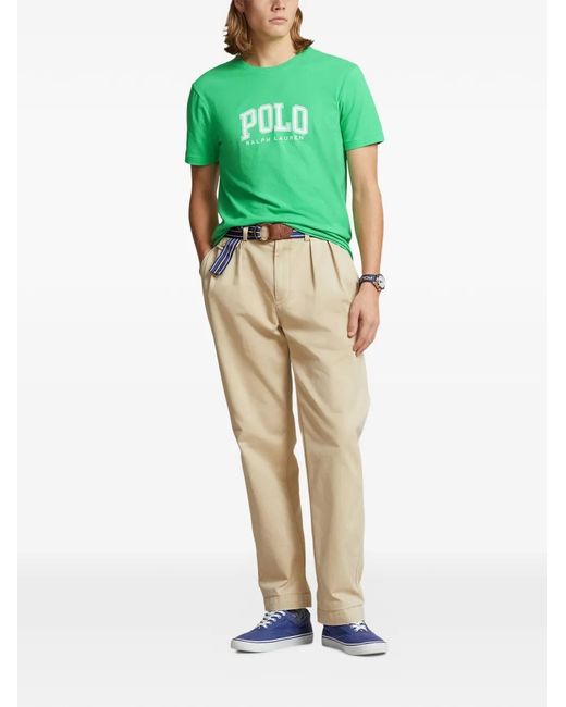 Polo Ralph Lauren Green Logo-Print T-Shirt for men