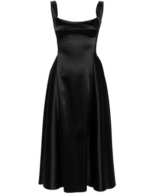 Atu Body Couture Black Satin-finish Sleeveless Dress