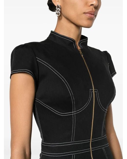 Murmur Black Underline Denim Dress
