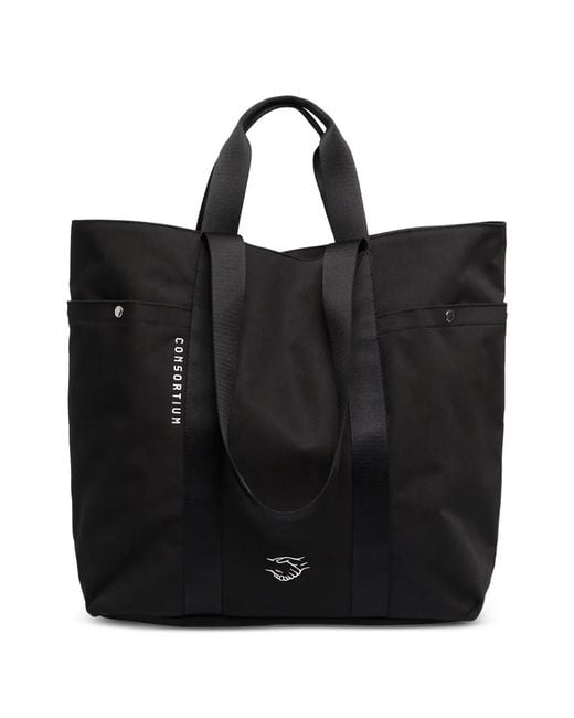 Adidas Black Consortium Pocket Tote Bag for men