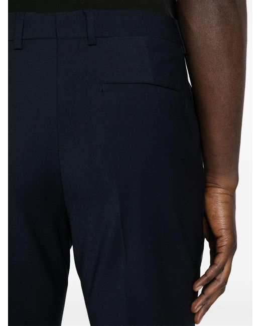 Calvin Klein Blue Mid-rise Tailored Trousers for men