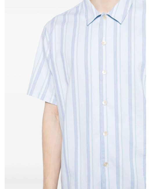 PS by Paul Smith Blue Striped Organic-cotton Shirt for men