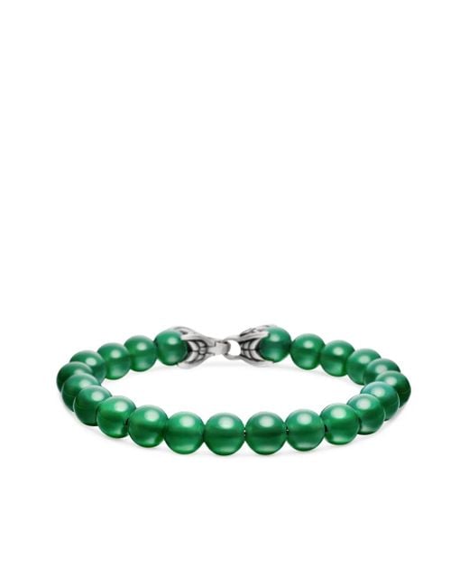David Yurman Green Sterling Spiritual Beads Bracelet (8Mm) for men