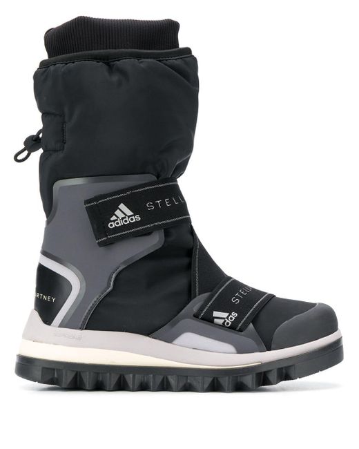 Adidas By Stella McCartney Black Logo-detailed Nylon Winter Boots
