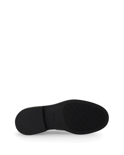 Frau Black Leather Loafers for men