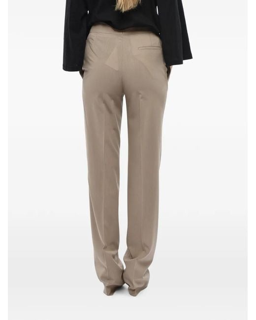 Ferragamo Natural Four-Pocket Wool Trousers