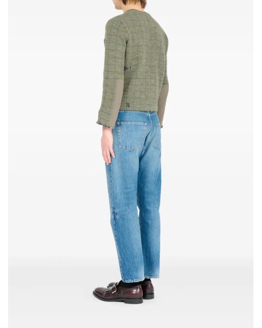 Maison Margiela Green Virgin-Wool Cardigan for men