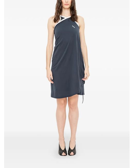 Facon Jacmin Blue Roisin Crossing Wrap Dress