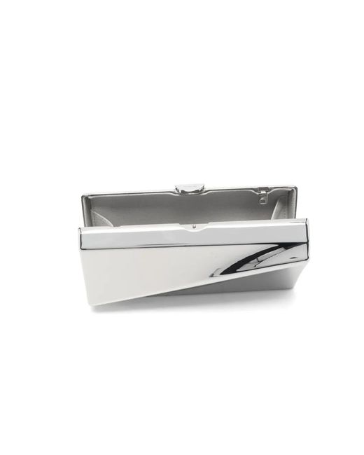 Jonathan Simkhai White Ripple Clutch Bag