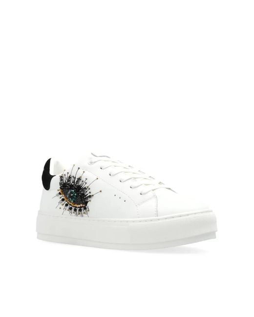 Kurt Geiger White Laney Eye Sneakers